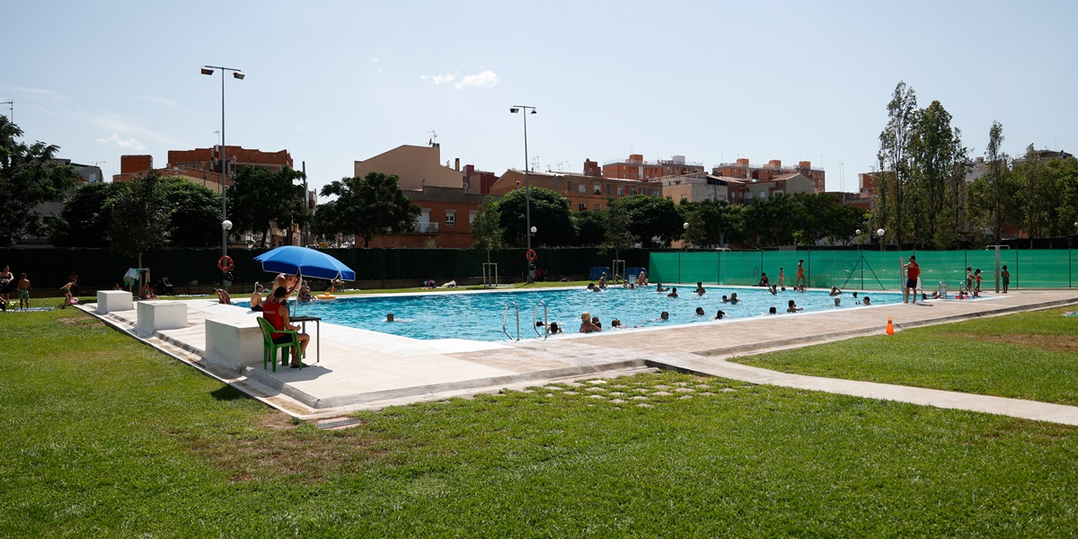 La piscina de Ca n'Oriac, l'1 d'agost de 2023. Autor: David Jiménez.