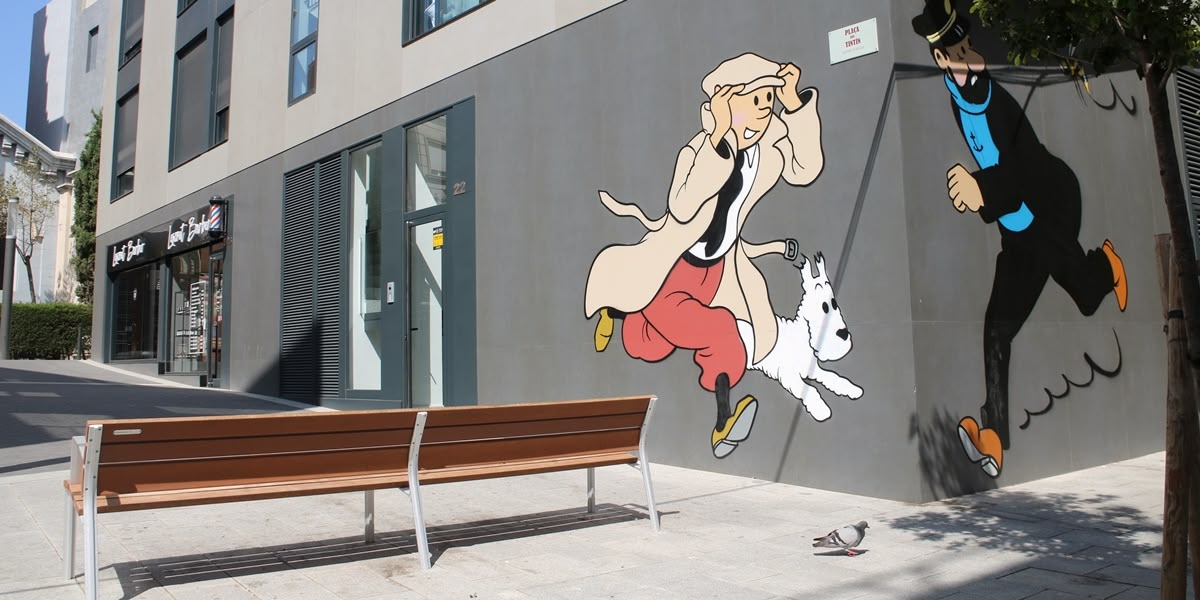 La plaça del Tintín, entre la Via Massagué i els Ravals. Autor: ACN.