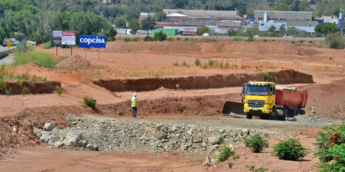 Les obres del Portal Sud, entre la carretera de Bellaterra i la C-58. Autor: J.d.A.