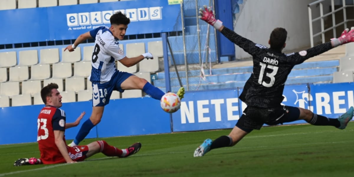 Pau Víctor en l'últim Sabadell-Osasuna B. Autor: C.Díaz