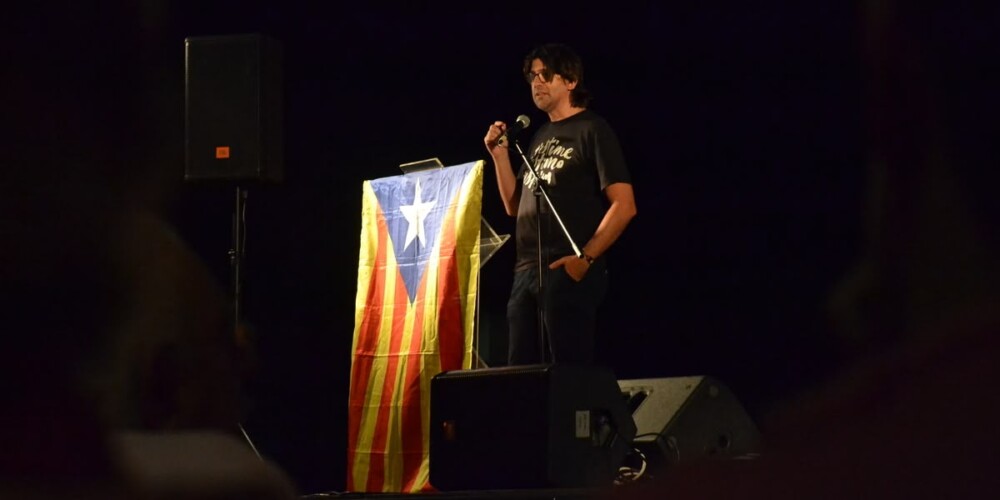 Guillem Fuster, a l'acte independentista del 30 de setembre de 2023. Autor: Jordi M.