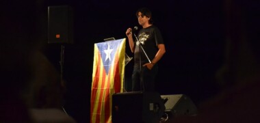 Guillem Fuster, a l'acte independentista del 30 de setembre de 2023. Autor: Jordi M.