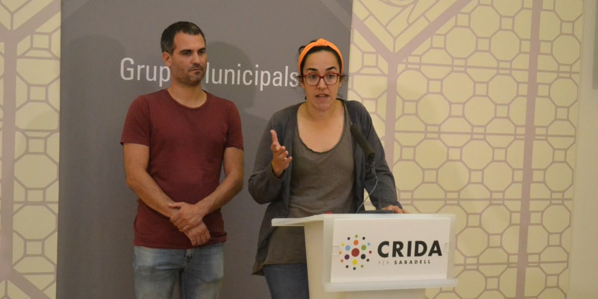 Anna Lara i Oriol Rifer, a la roda de premsa. Autor: Jordi M.