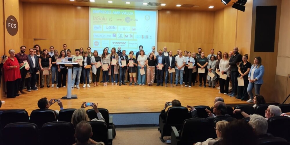 Foto portada: entrega dels guardons Empresa amb Vàlua 2023. Autor: cedida.