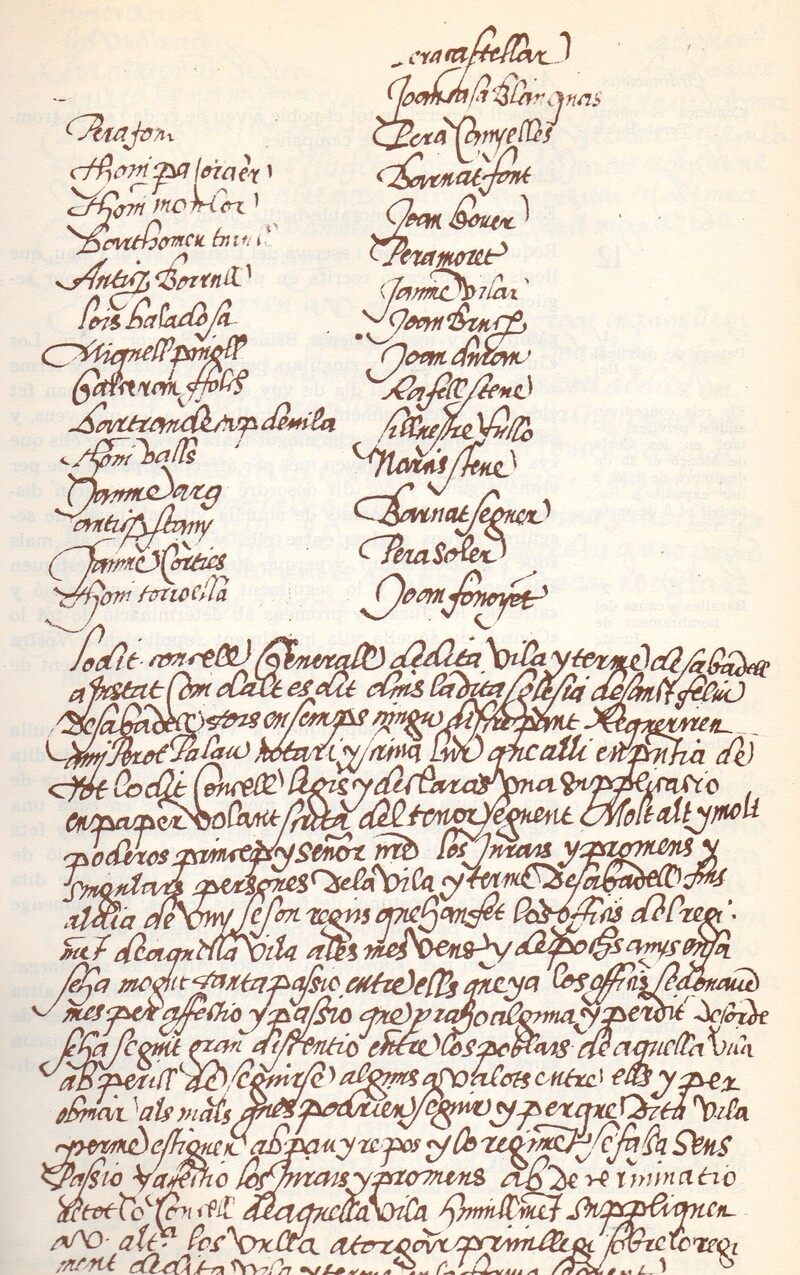Acta de la Constitució dels Jurats de la Vila de Sabadell (1551)