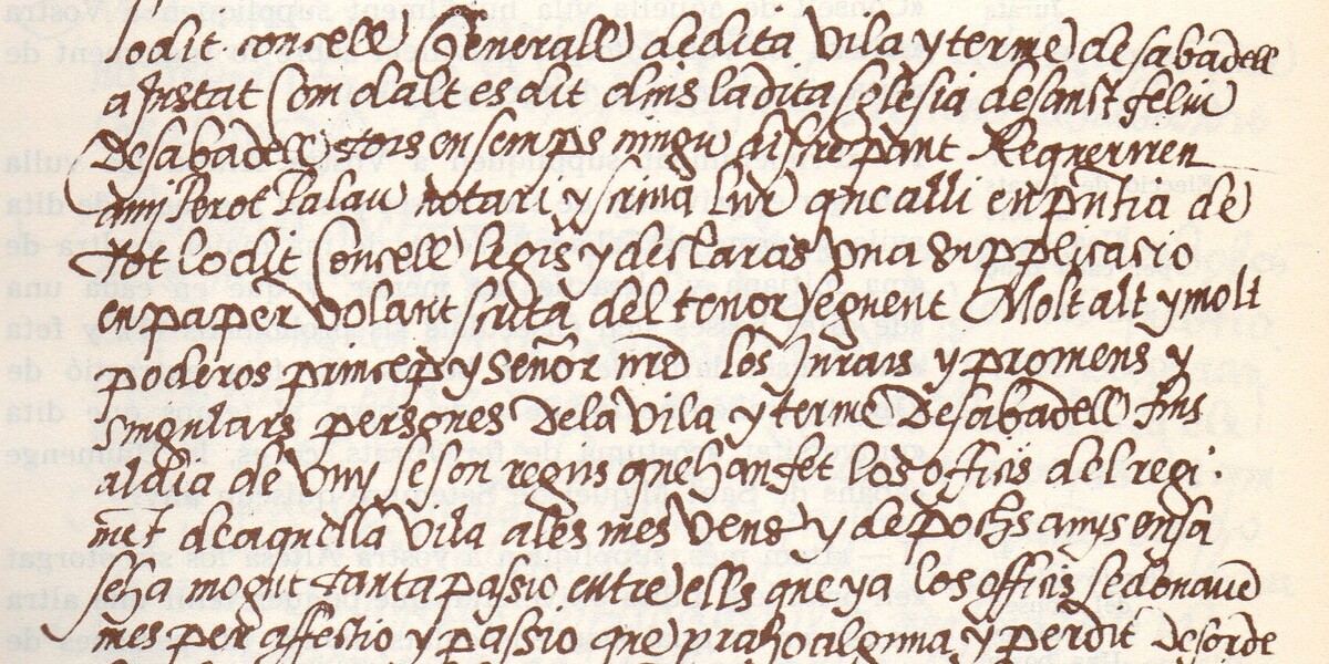 Acta de la Constitució dels Jurats de la Vila de Sabadell (1551)