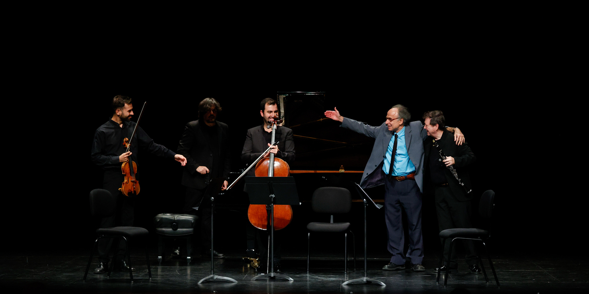 Concert de música de cambra. Carles Civera (violí), Juan Carlos Garbayo (piano), Salvador Bolón (violoncel), Benet Casablancas i Joan Enric Lluna (clarinet). Autor: David Jiménez.