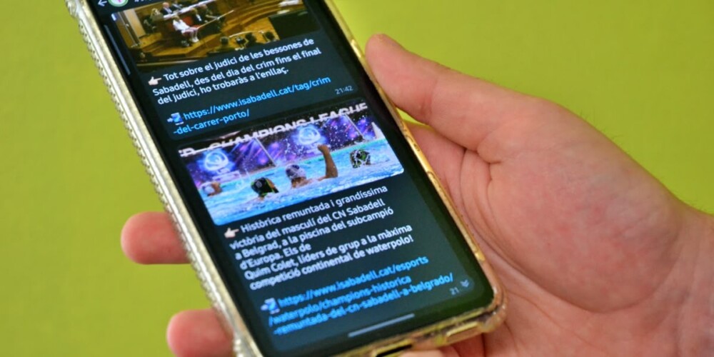 Foto portada: el canal de Whatsapp de l'ISabadell. Autor: J.d.A.