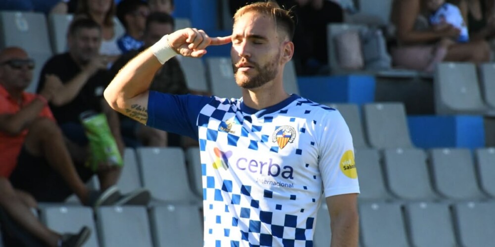 Cristian Herrera, celebrant un gol a l'octubre. Autor: cedida.