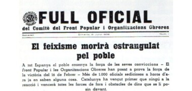 Full oficial de Sabadell, 21 de juliol de 1936.