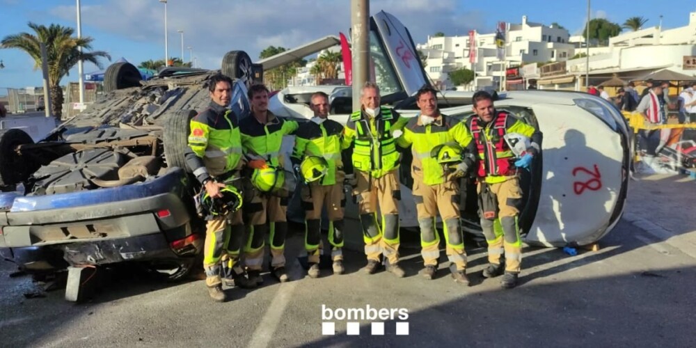 L'equip de bombers del parc de Sabadell, plata al campionat mundial d'excarceració. Autor: cedida.