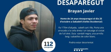 Brayan Javier, home desaparegut a Sabadell. Font: Mossos