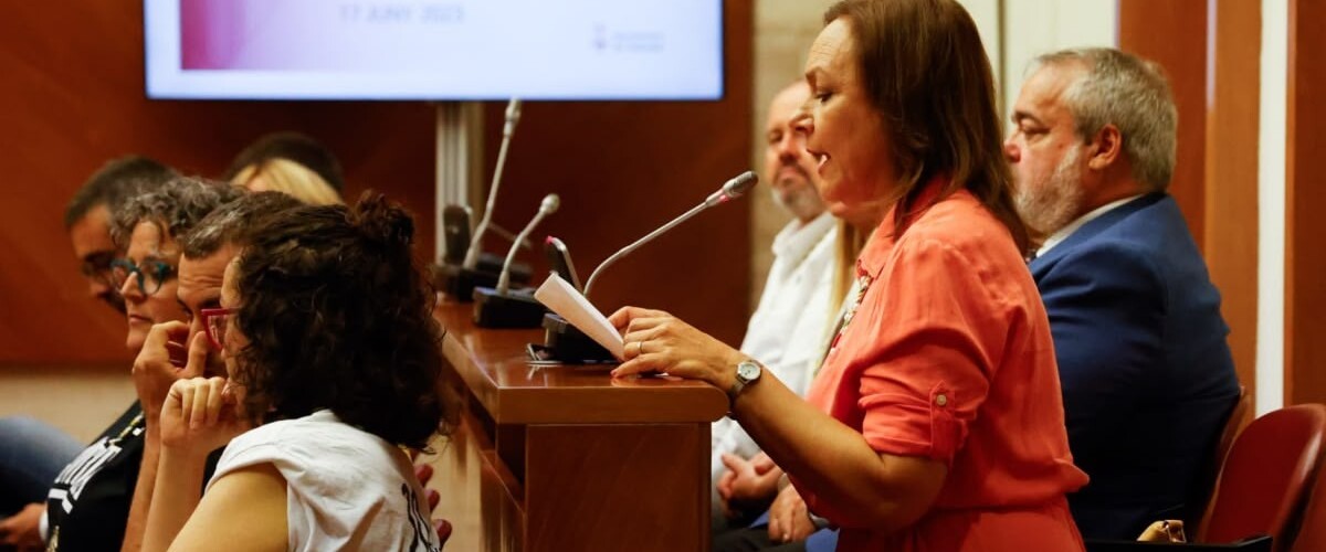 Cuca Santos, durant el ple de constitució. Autor: David Jiménez.