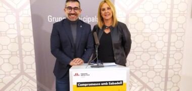 Foto portada: els regidors Gabriel Fernàndez i Sílvia Renom, aquest matí. Autor: ERC / cedida.