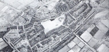 Reconstrucció ideal de la vila de Sabadell al segle XV.