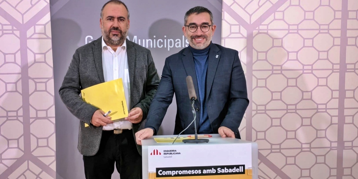 Foto portada: l'advocat Raúl García Barroso i el portaveu d'ERC a l'Ajuntament, Gabriel Fernàndez. Autor: J.d.A