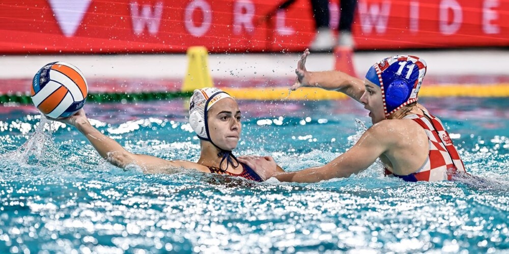 Bea Ortiz, durant els quarts de final del campionat d'Europa. Autor: RFEN.