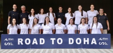 Foto portada: el combinat femení, aquest dimarts al media day. Autor: RFEN.