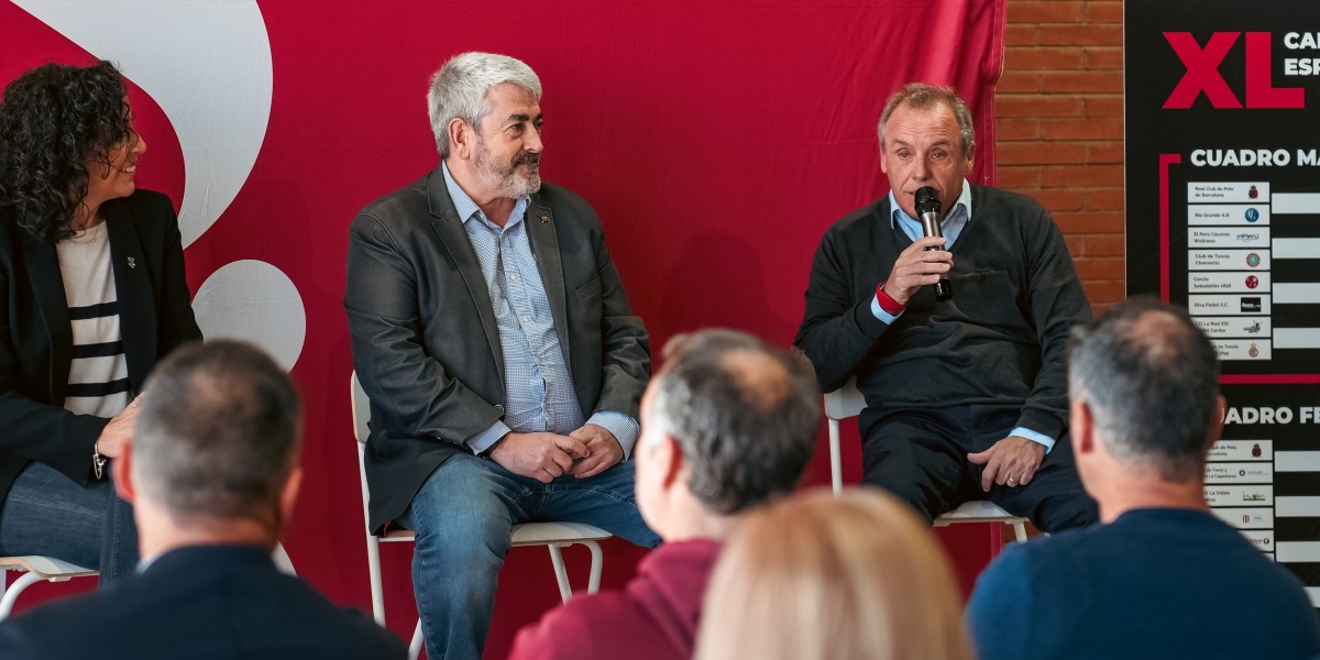 Joan Carles Riba, president del Cercle Sabadellès, durant la presentació del Campionat d'Espanya de Pàdel per equips. Autor: cedida.