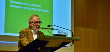Foto portada: el president de l'Obra Social SMATSA, Ramón Burgués, presentant-la, al novembre de 2022. Autor: J.d.A.