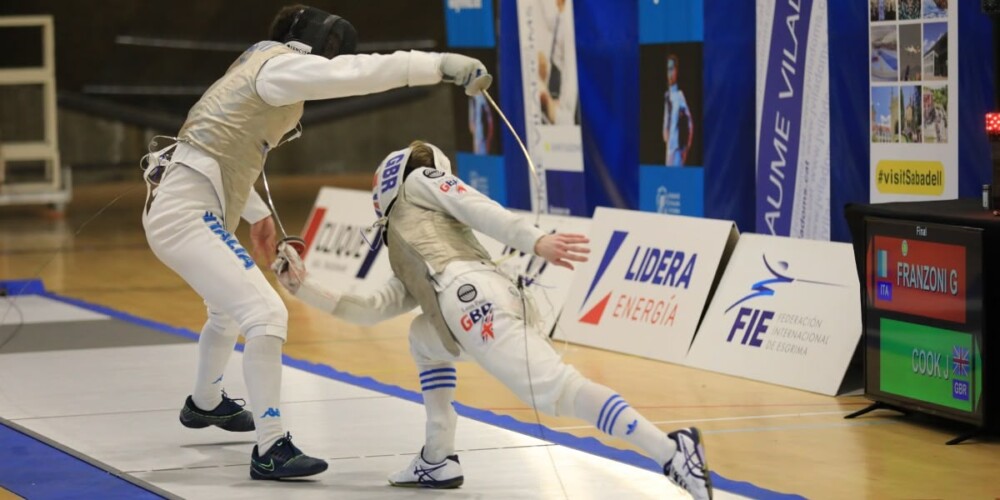 Campionat d'esgrima junior, al pavelló de Sol i Padrís. Autor: cedida.