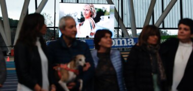 Homenatge a Carme Valero i acte per donar a conèixer el nou nom de la Pista Coberta, dedicat a l'atleta. Autora: David Jiménez.