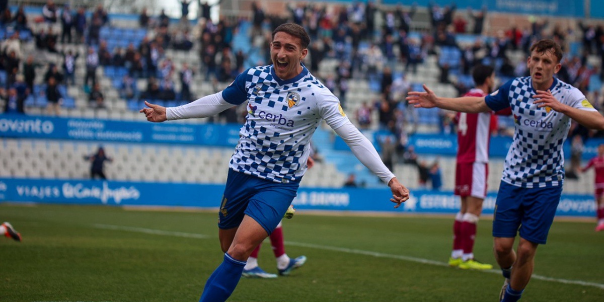 Marcos Baselga celebrant l'1-0. Autora: S. Dihör