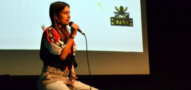 Isa Duque, la Psico Woman, a l'auditori del carrer Lacy. Autor: Jordi M.