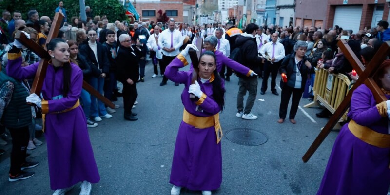 La processó de Divendres Sant a Can Puiggener, durant la Setmana Santa. Autor: D.Jiménez. 