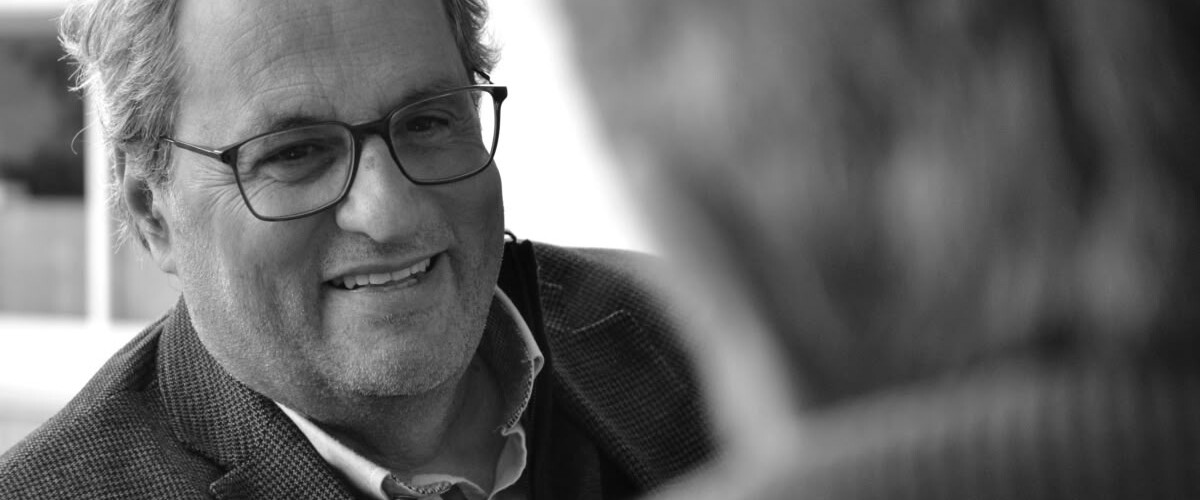 L'expresident de la Generalitat, Quim Torra, sent entrevista per iSabadell el 14 de març de 2024. Autor: J.d.A.