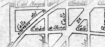 Mapa amb el carrer d'Olzina. Autor: cedida