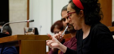 La portaveu de la Crida, Anna Lara, al ple d'abril de 2024. Autor: David Jiménez.