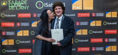 Mariko Oruga i Juan Miguel Cañizares, al photocall del Premi Sabadellenc de l'Any. Autor: J.Peláez.