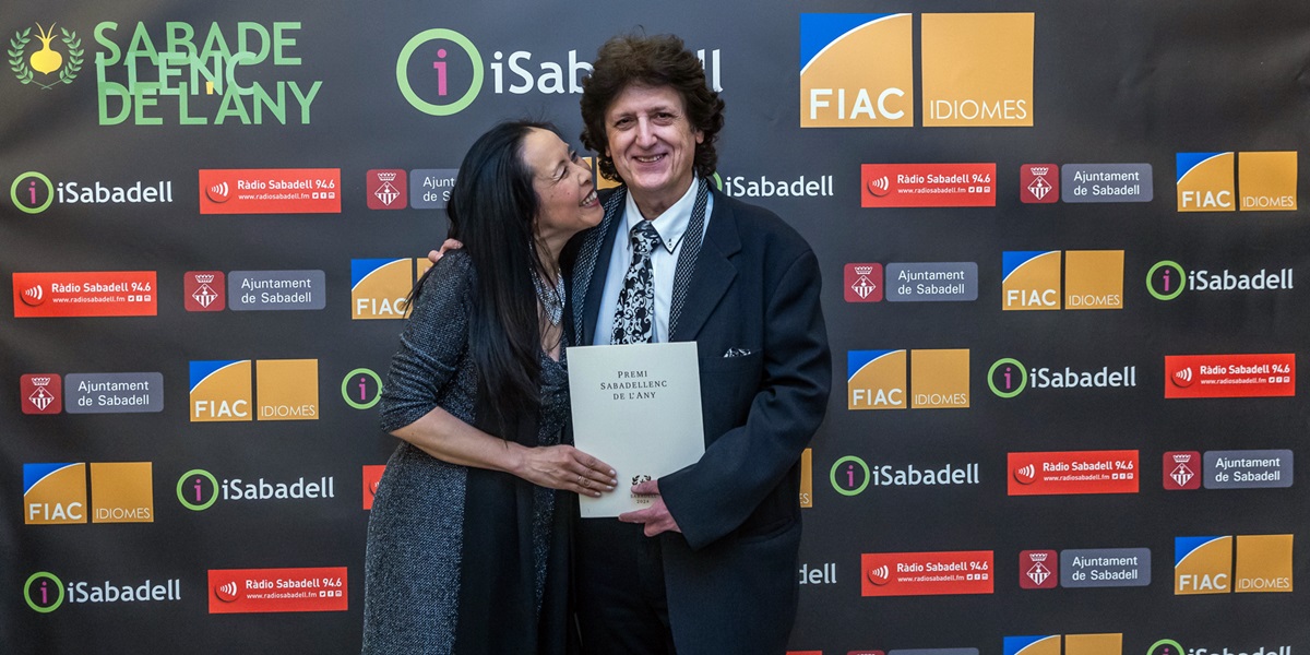 Mariko Oruga i Juan Miguel Cañizares, al photocall del Premi Sabadellenc de l'Any. Autor: J.Peláez.