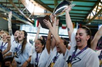 Maica Garcia amb la setana Copa d'Europa. Autor: David Jiménez.