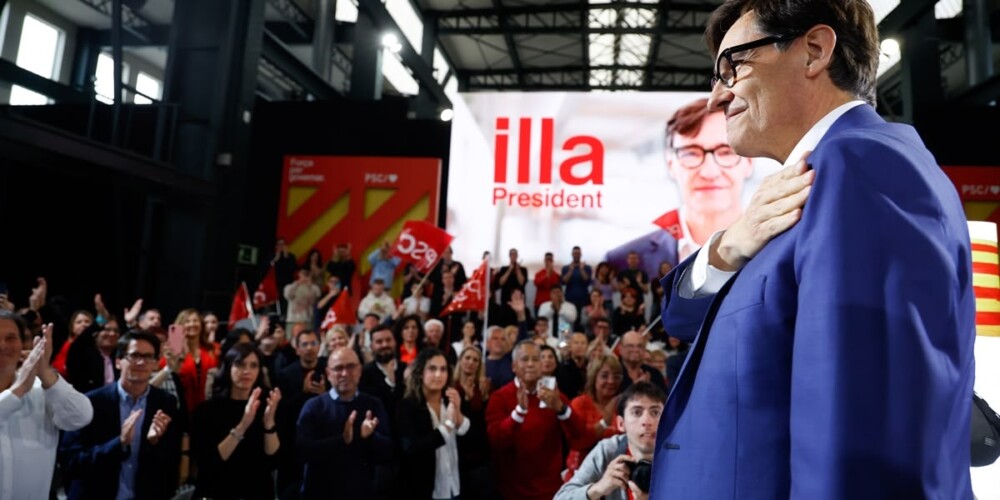 El candidat a la presidència Salvador Illa. Autor: David Jiménez.