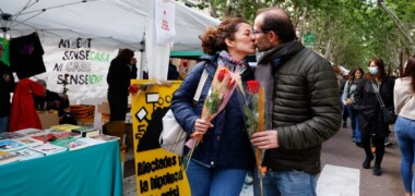 Sant Jordi, dia de petons. Autor: D.J.