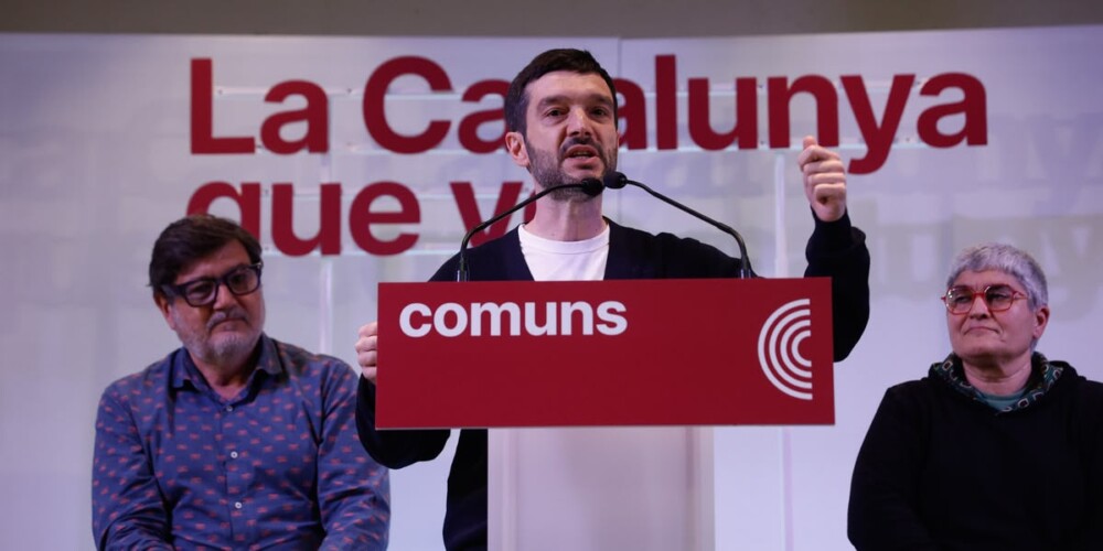 Pablo Bustinduy, ministre de Drets Socials, en un acte de Comuns Sumar a Torre-romeu. Autor: David Jiménez.