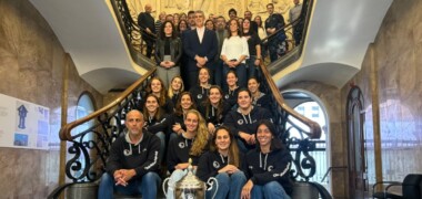 recepció del cn sabadell a l'ajuntament