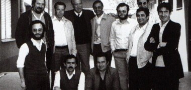 El govern del PSUC a l'inici de la democràcia municipal. Morales està a la segona fila, el segon per l'esquerra.
