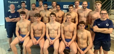 Foto portada: jugadors de l'equip masculí del CN Sabadell, aquest dimecres. Autor: cedida.