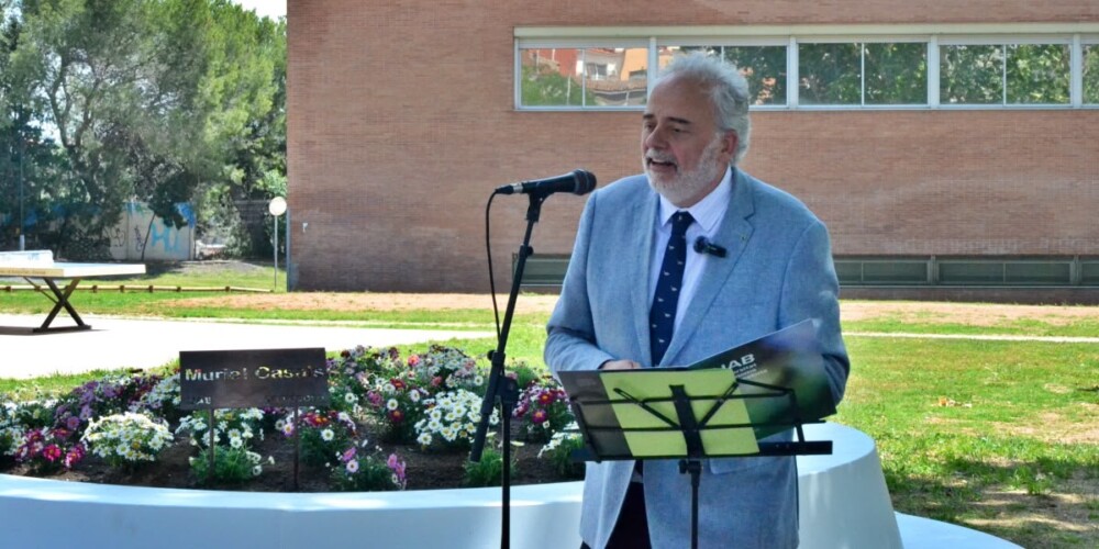 El rector de la UAB, Javier Lafuente, durant la inauguració de l'espai Muriel Casals. Autor: Jordi M.
