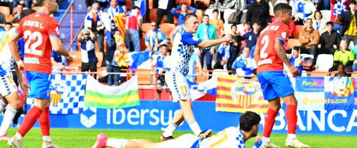 Vladys, en la celebració de l'1-1 davant el Lugo. Autor: CES via X