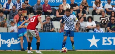 David Astals, a la Nova Creu Alta contra el Nàstic. Autora: S. Dihör.