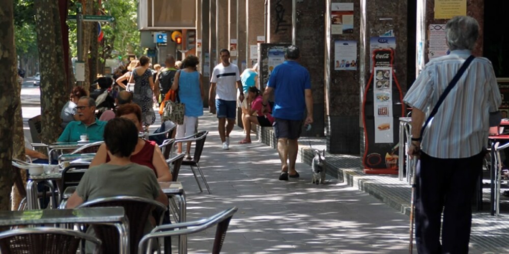 Una terrassa, a la Rambla. Autora: Lucía Marín.
