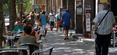 Una terrassa, a la Rambla. Autora: Lucía Marín.