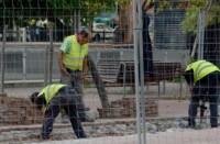 Obres a la plaça de la Llibertat. Autor: David B.