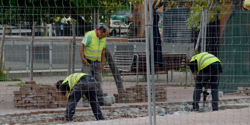 Obres a la plaça de la Llibertat. Autor: David B.