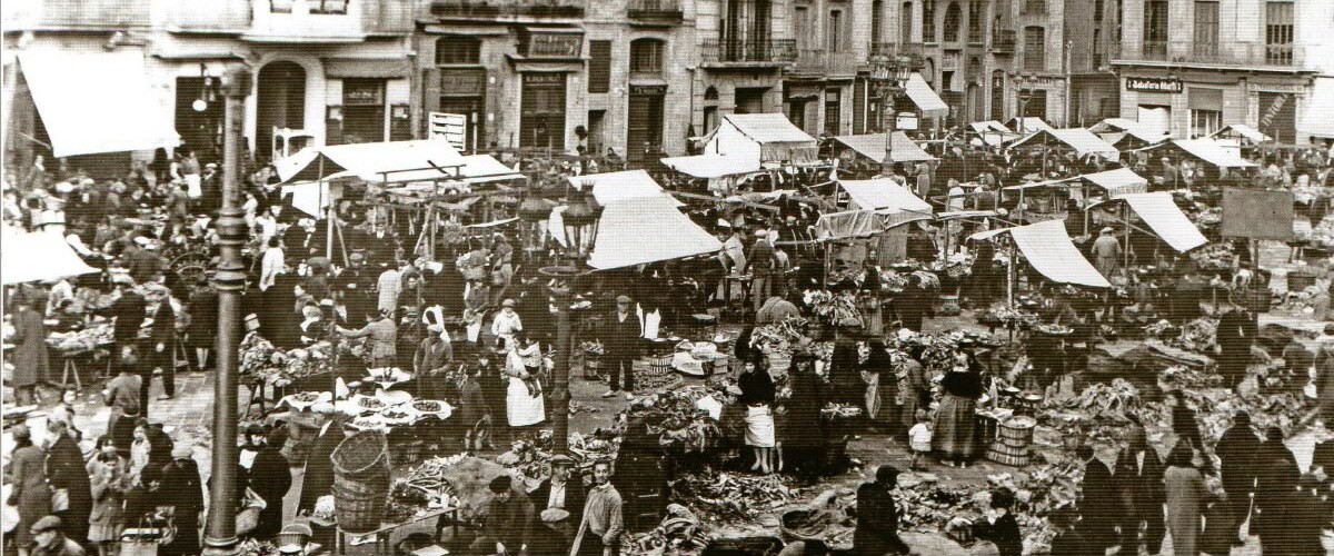 2 de febrer de 1930, darrer dia del Mercat de Sabadell. Pere Alemany Vila/ARLL.