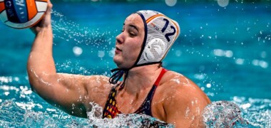 La waterpolista del CN Sabadell Paula Leiton, a l'Espanya-França de la fase de grups dels JJ.OO de París 2024. Autor: RFEN.